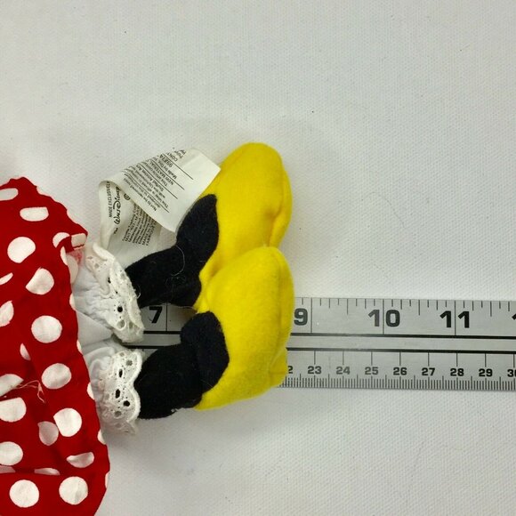Disney Minnie Mouse Red Polka Dot Dress Mini 10" Bean Bag  Plush Stuffie Animal - Picture 6 of 9